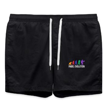 Padel Evolution Spieler Padelteam Statement Sport - Badeshorts - Schwarz - Vorne - AI Model Male 185 light (185cm)