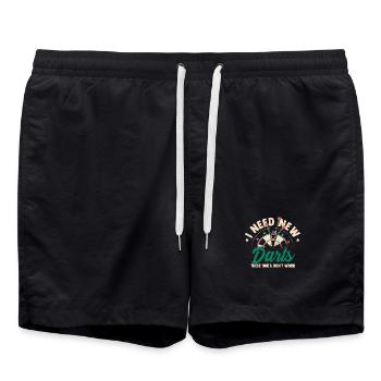 Design de fléchettes et de fléchettes - Short de bain - noir - Devant - AI Model Male 185 light (185cm)