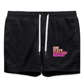 Déclaration de randonnée alpiniste - Short de bain - noir - Devant - AI Model Male 185 light (185cm)