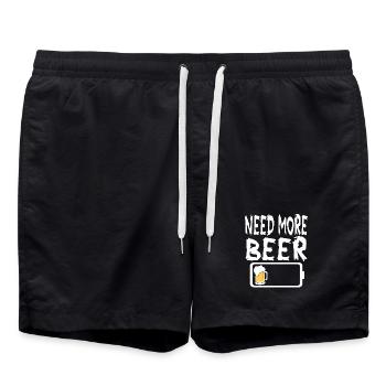 Batterie faible Besoin de plus de bière - Short de bain - noir - Devant - AI Model Male 185 light (185cm)