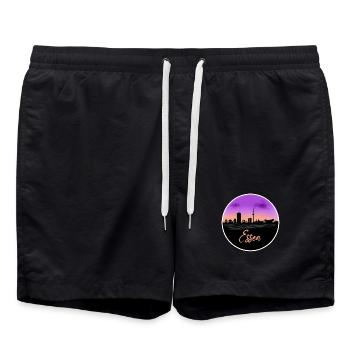 Essen Fine Skyline - Badeshorts - Schwarz - Vorne - AI Model Male 185 light (185cm)