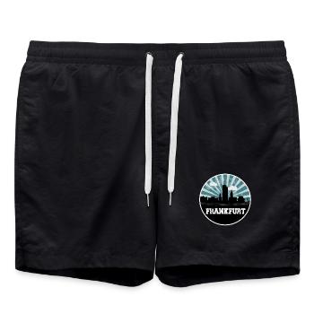 Frankfurt Skyline Blue Hour - Short de bain - noir - Devant - AI Model Male 185 light (185cm)
