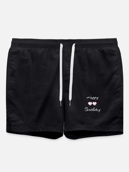 Happy Birthday Sunglasses Design - Swim Trunks - black