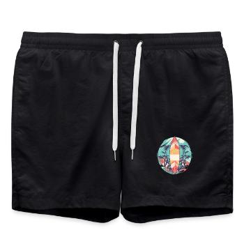 Planche de surf - Short de bain - noir - Devant - AI Model Male 185 light (185cm)