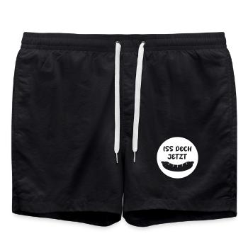 Grillen Wurst Bratwurst coole lustige Sprüche Fan - Badeshorts - Schwarz - Vorne - AI Model Male 185 light (185cm)
