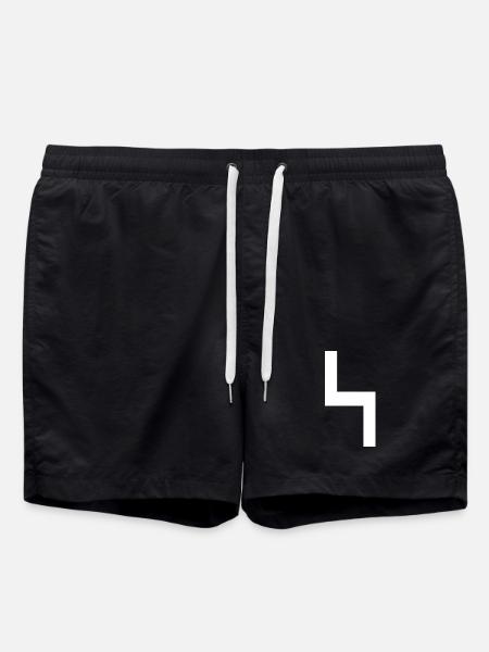 Game inspired shape from 80s - Swim Trunks - black