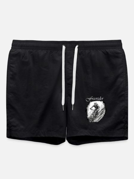 Freerider white - Swim Trunks - black