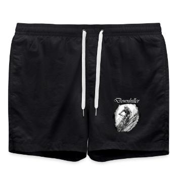 Descente blanche - Short de bain - noir - Devant - AI Model Male 185 light (185cm)