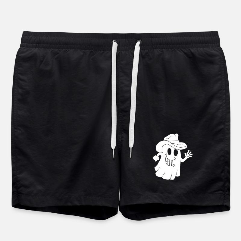 Cowboy Ghost - Swim Trunks - black