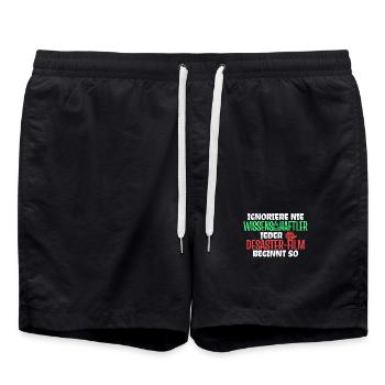 Film Schauen Movies Statement Dvd Abend Kinoabend - Badeshorts - Schwarz - Vorne - AI Model Male 185 light (185cm)