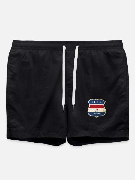 Zwolle Niederlande Wappen Design - Badeshorts - Schwarz