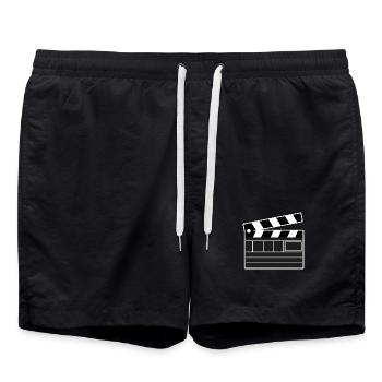 Movies Kinoabend Dvd Abend Film Schauen Cineast - Badeshorts - Schwarz - Vorne - AI Model Male 185 light (185cm)
