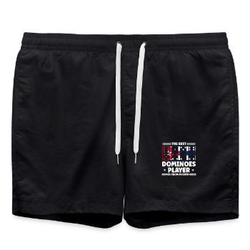 Domino Design - Swim Trunks - black - Front - AI Model Male 185 light (185cm)