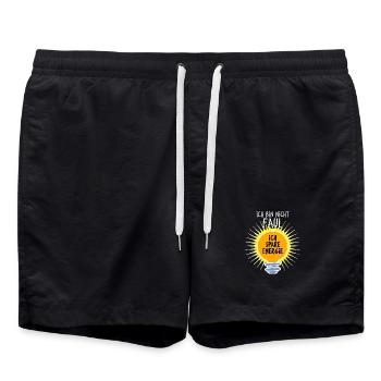 Umwelt Statement Umweltschutz Erde Naturschutz - Badeshorts - Schwarz - Vorne - AI Model Male 185 light (185cm)