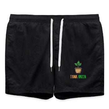 Arbre Déclaration Environnement Terre Nature Conservation Nature Nature - Short de bain - noir - Devant - AI Model Male 185 light (185cm)