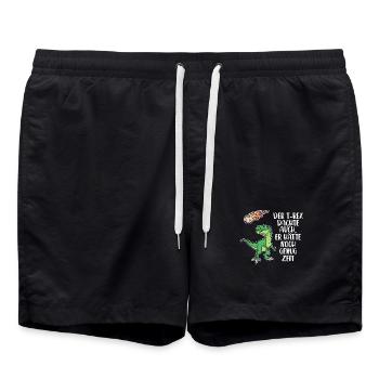 Umwelt Statement Erde Erderwärmung Tierschutz - Badeshorts - Schwarz - Vorne - AI Model Male 185 light (185cm)