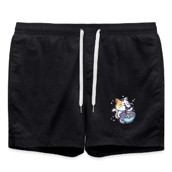 Ramen Anime Manga Comic Cat Animation Japon - Short de bain - noir - Devant - AI Model Male 185 light (185cm)