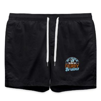 Rollschuh Design - Badeshorts - Schwarz - Vorne - AI Model Male 185 light (185cm)