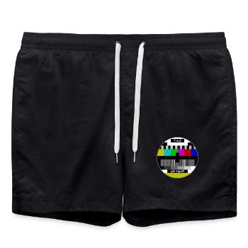 Testbild arabisch - Badeshorts - Schwarz - Vorne - AI Model Male 185 light (185cm)