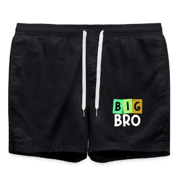 Big Brother Brother Heart Bro Déclaration Frères et sœurs - Short de bain - noir - Devant - AI Model Male 185 light (185cm)