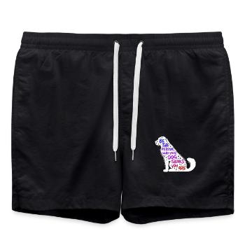 Hund Haustiere Statement Heimtier Lieblingstier - Badeshorts - Schwarz - Vorne - AI Model Male 185 light (185cm)