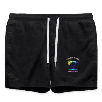 Verwurzelte Stärke Freiheit der Flügel - Badeshorts - Schwarz - Vorne - AI Model Male 185 light (185cm)