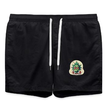 Brokkoli Boy - Badeshorts - Schwarz - Vorne - AI Model Male 185 light (185cm)