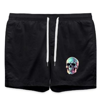 Printflow Skull - Swim Trunks - black - Front - AI Model Male 185 light (185cm)