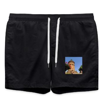 WASSERTURM MANNHEIM - Badeshorts - Schwarz - Vorne - AI Model Male 185 light (185cm)