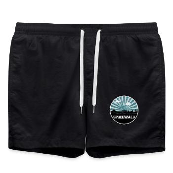 Ligne d’horizon de l’heure bleue de Spreewald - Short de bain - noir - Devant - AI Model Male 185 light (185cm)