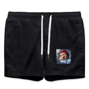 Diablotin regardant à travers la glace en riant - Short de bain - noir - Devant - AI Model Male 185 light (185cm)