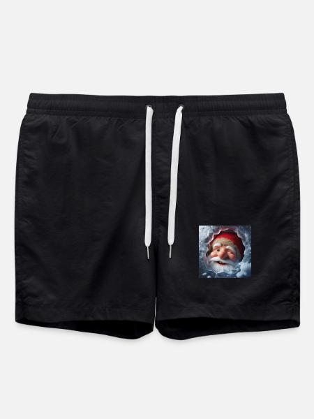 Imp looking through ice laughing - Swim Trunks - black