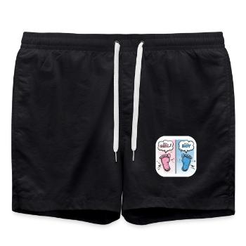 Füße Geschlecht Baby Junge oder Mädchen - Badeshorts - Schwarz - Vorne - AI Model Male 185 light (185cm)