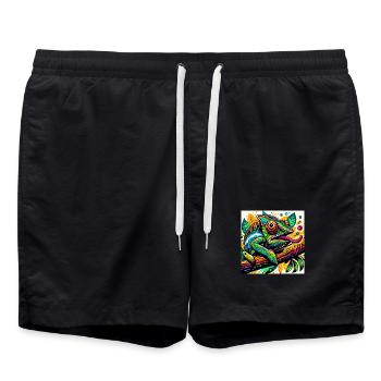 Caméléon - Short de bain - noir - Devant - AI Model Male 185 light (185cm)