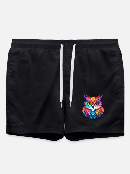 Conception de hibou - Short de bain - noir