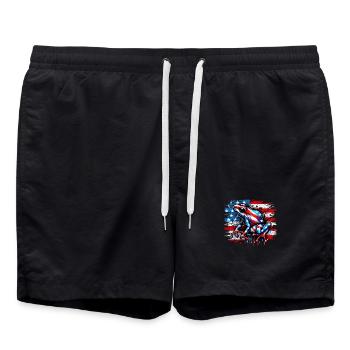 Pfeilgiftfrosch Frosch USA - Badeshorts - Schwarz - Vorne - AI Model Male 185 light (185cm)