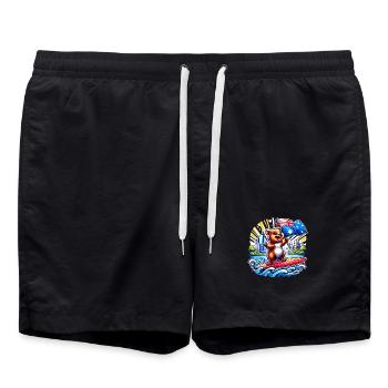 Design de surf australien Quokka - Short de bain - noir - Devant - AI Model Male 185 light (185cm)