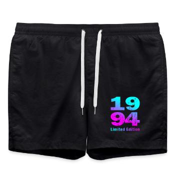 Geburtstag, geboren in 1994 limited edition - Badeshorts - Schwarz - Vorne - AI Model Male 185 light (185cm)