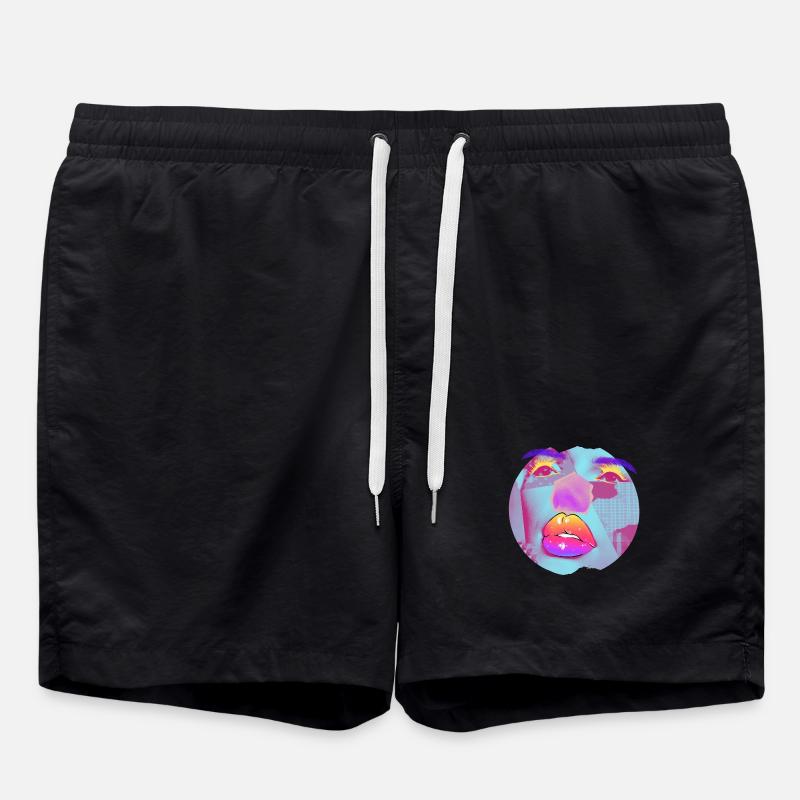 Pop Art bright collage - Swim Trunks - black
