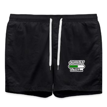 Karriere Erfolg Jurist Statement Geld Verdienen - Badeshorts - Schwarz - Vorne - AI Model Male 185 light (185cm)