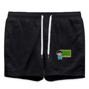 Lehrer Job Angestellter Erfolg Vorgesetzter Arbeit - Badeshorts - Schwarz - Vorne - AI Model Male 185 light (185cm)