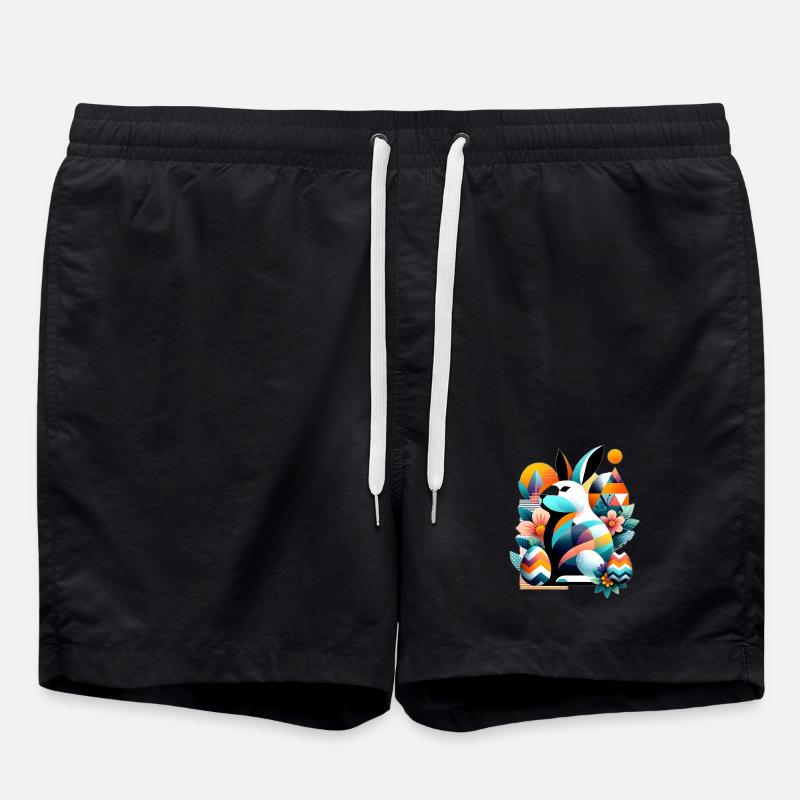 Modern Easter Graphics - Swim Trunks - black