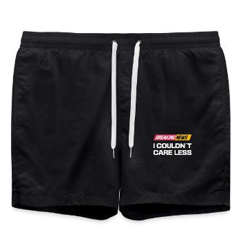 Je ne me soucie pas de la déclaration drôle indifférent - Short de bain - noir - Devant - AI Model Male 185 light (185cm)