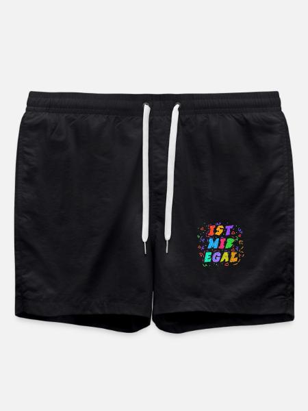 I don't care Statement Indifferent attitude - Swim Trunks - black