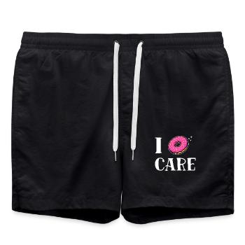 Les dictons drôles n’ont pas d’importance donut je m’en fiche attitude - Short de bain - noir - Devant - AI Model Male 185 light (185cm)