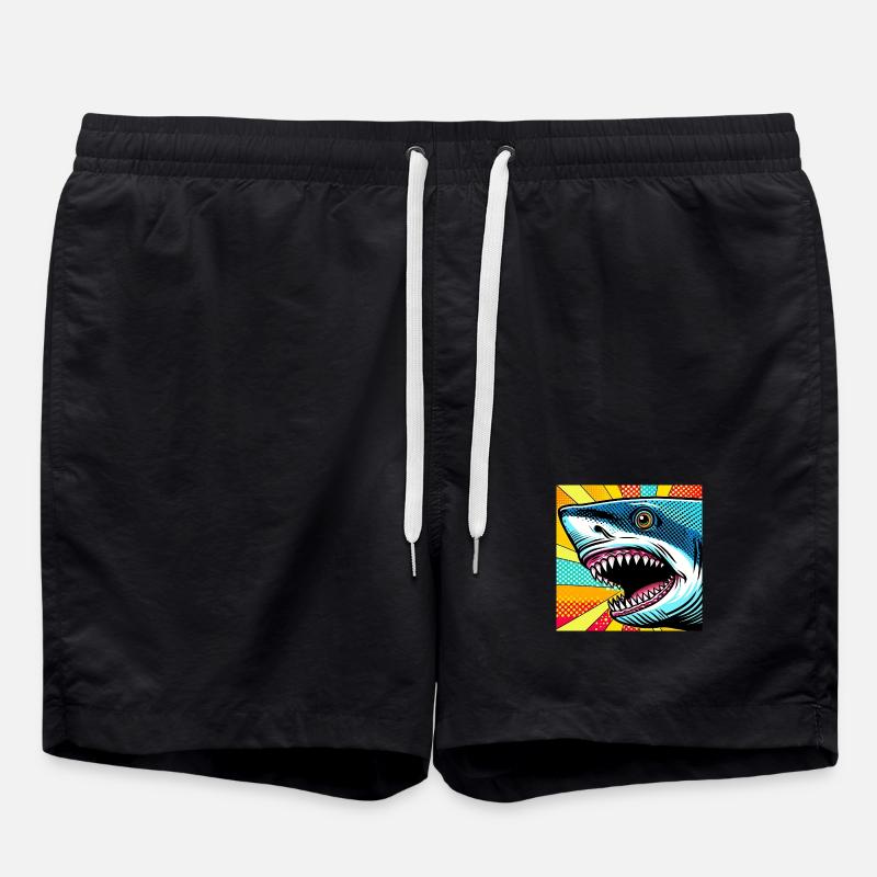 Requin Pop Art - Short de bain - noir