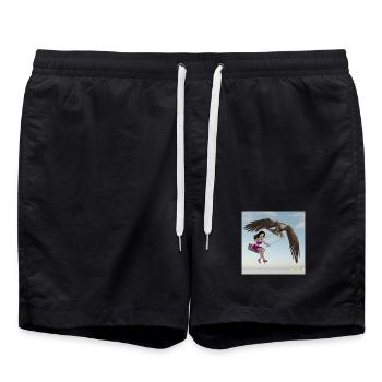 Se balançant dans le ciel. - Short de bain - noir - Devant - AI Model Male 185 light (185cm)