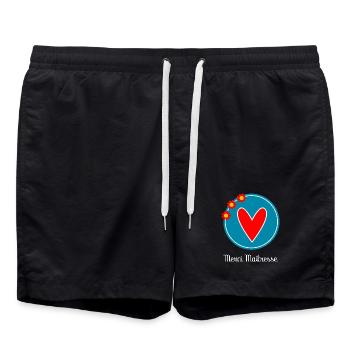 GELIEBTE. VIELEN DANK. DANKE, HERRIN - Badeshorts - Schwarz - Vorne - AI Model Male 185 light (185cm)