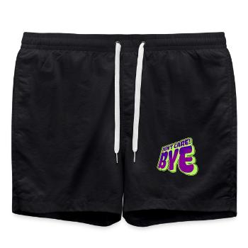 Dicton cool : Peu importe, l’attitude, la détente n’a pas d’importance pour moi - Short de bain - noir - Devant - AI Model Male 185 light (185cm)