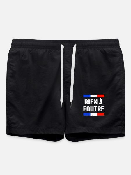 T SHIRT NOTHING TO FOUTRE_FRANCE - Swim Trunks - black